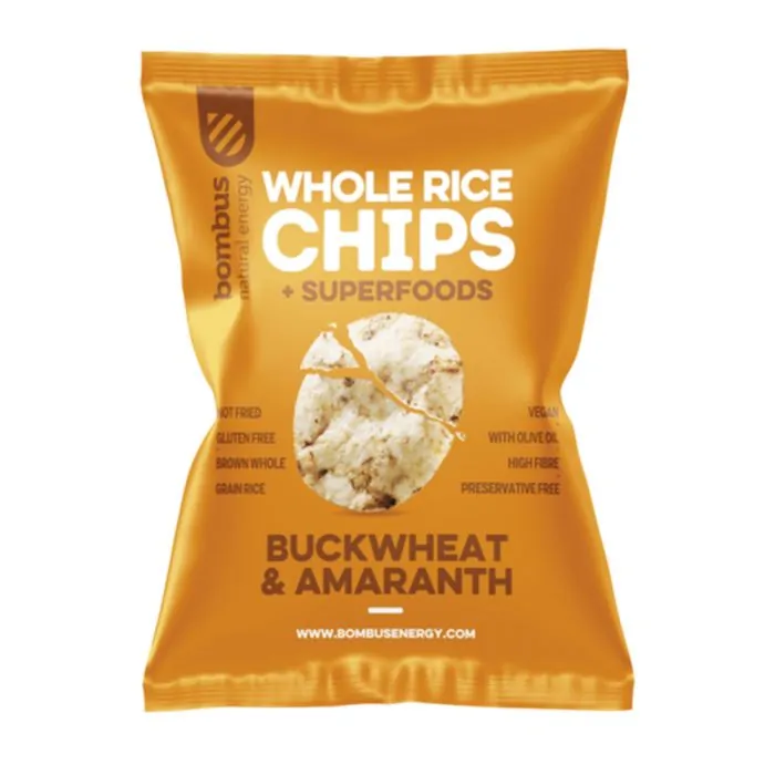 Chipsy ryžové Pohánka/Amarant 60g Bombus