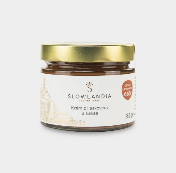 Slowtella – Lieskovcovo-kakaový krém 250g Slowlandia