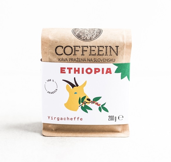 Zrnková káva pražená na Slovensku: Etiopia Yirgacheffe 200 g