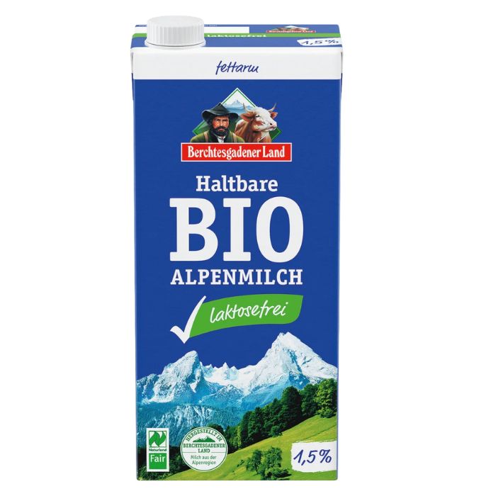 Mlieko alpské 1,5% BIO bez laktózy 1l