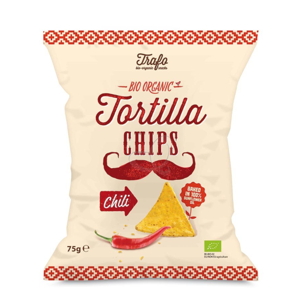 Tortilla chipsy s chilli Natural 75g Trafo
