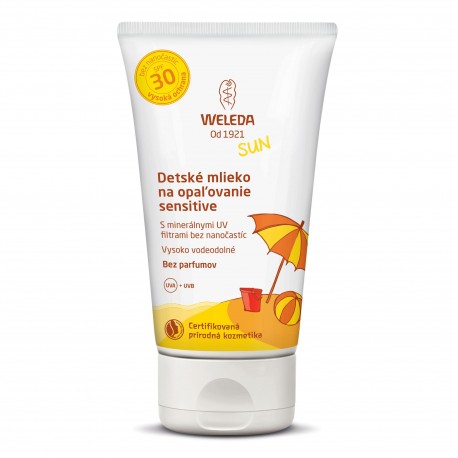 Detské mlieko na opaľovanie SPF 30 Sensitive 150ml Weleda