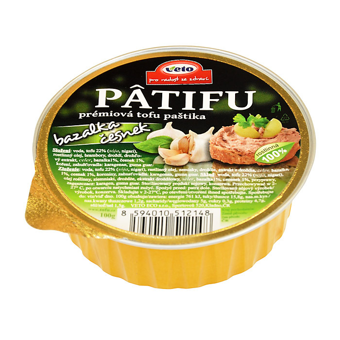 PATIFU Tofu nátierka bazalka - cesnak 100g VETO ECO