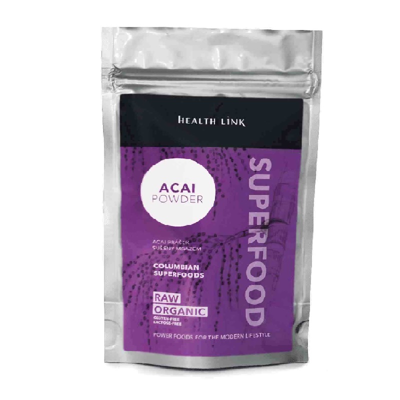 Acai prášok RAW 80g Health link, BIO