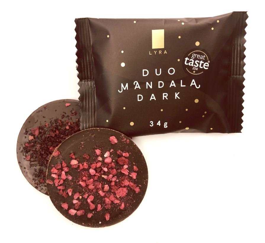 Čokoláda Mandala DUO horká 34g Lyra