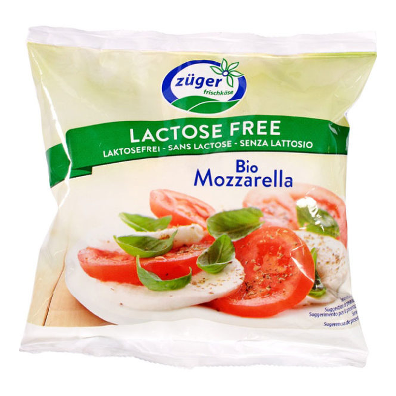 BIO Mozzarella bez laktózy 150 g Zueger 