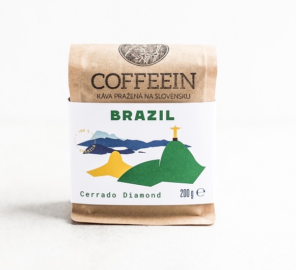 Zrnková káva pražená na Slovensku: Brasil Cerrado Diamond  200 g