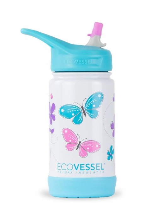 Detská termo fľaša Eco Vessel Frost Butterfly 355ml