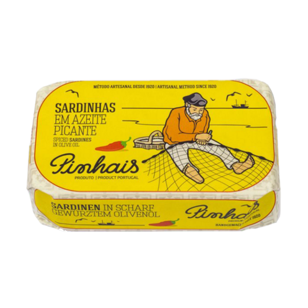 Portugalské sardinky pikantné v olivovom oleji PINHAIS 125g
