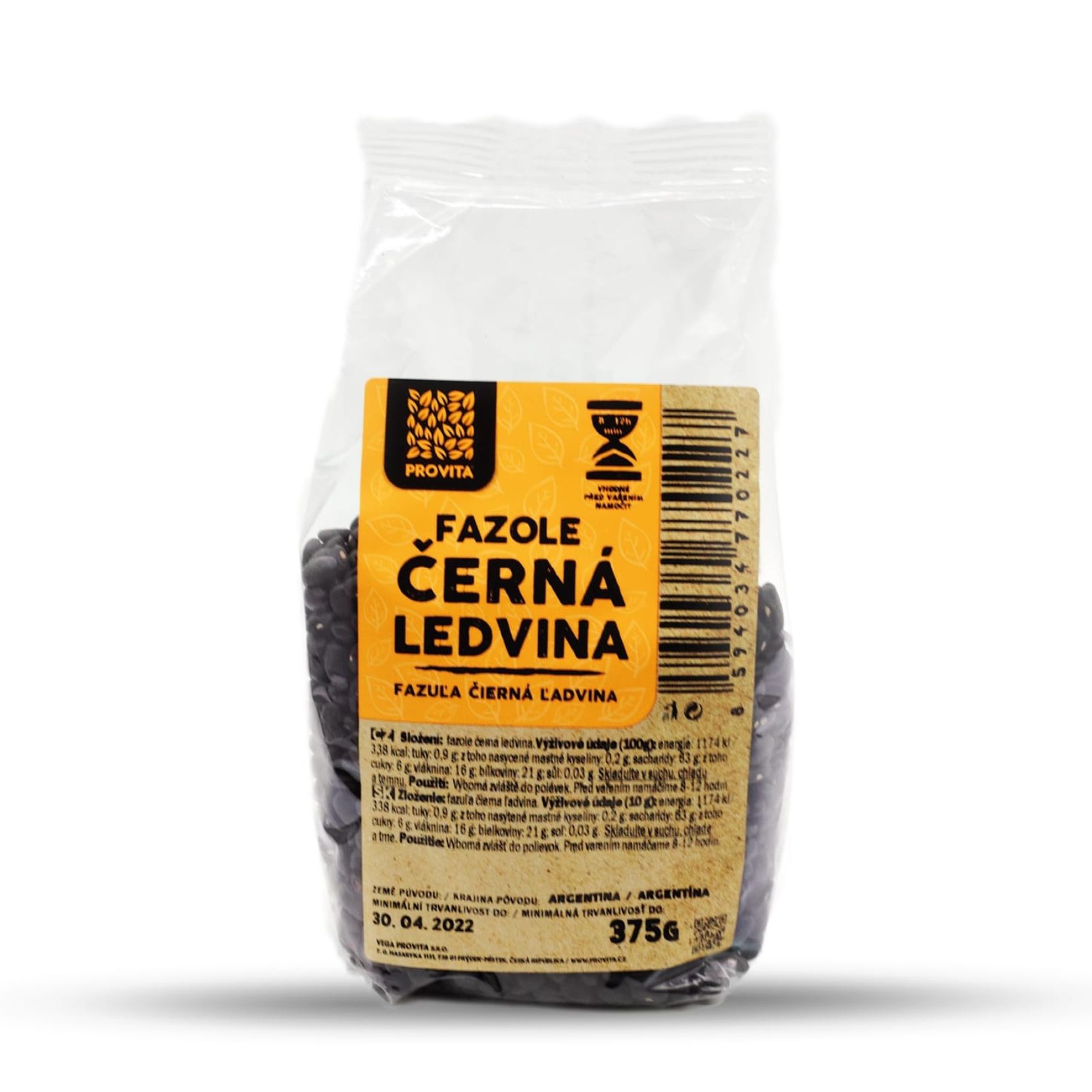 Fazuľa čierna ľadvina 375g 