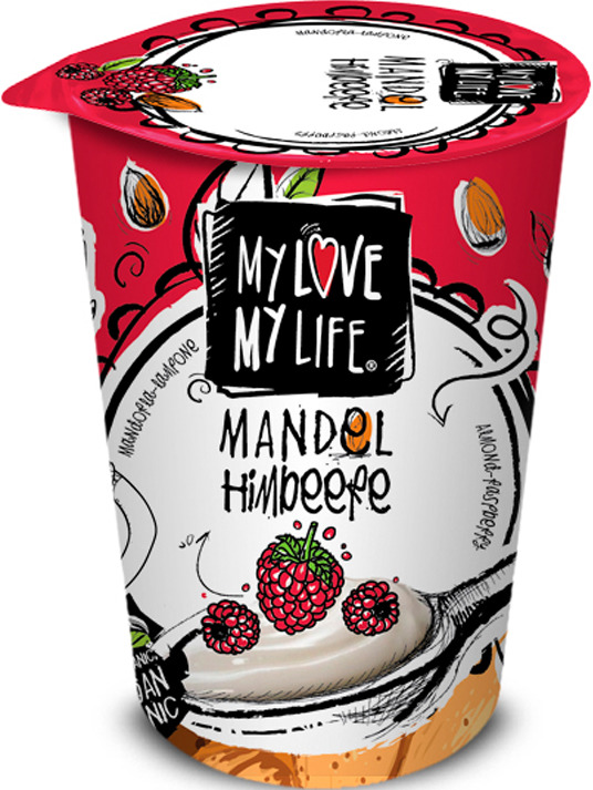 Vegánsky jogurt Mandľa-Malina BIO 180g MyLoveMyLife