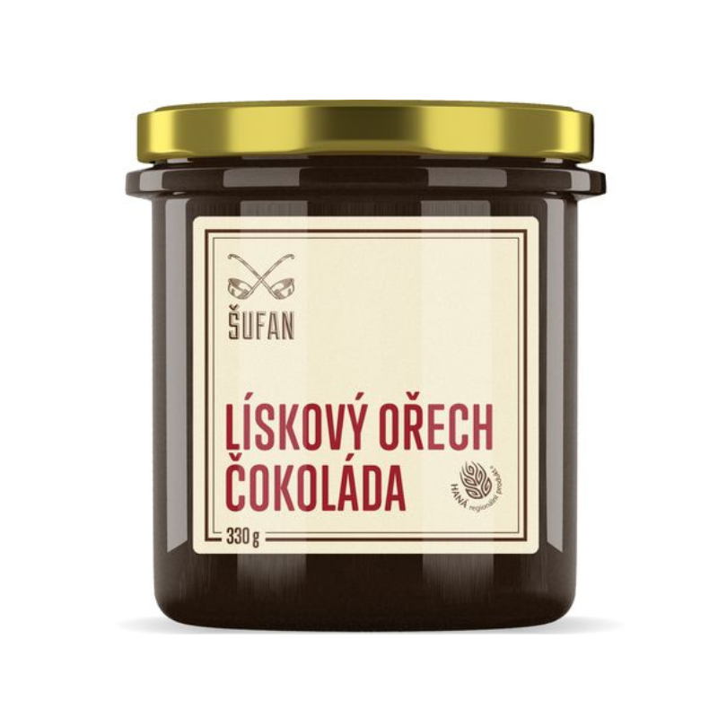 Lieskovo-orechové maslo s čokoládou 330g ŠUFAN