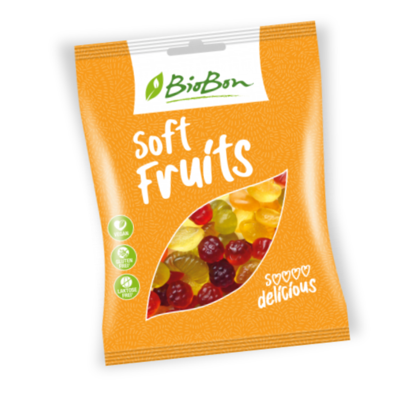Gumové cukríky Záhradné ovocie 100g, BioBon, BIO 
