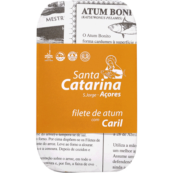 Filety tuniaka v olivovom oleji s kari SANTA CATARINA 120g