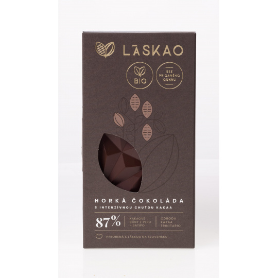 Čokoláda horká 87% 75g Laskao