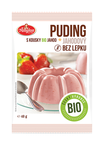 Puding jahodový bezlepkový BIO 40g Amylon 